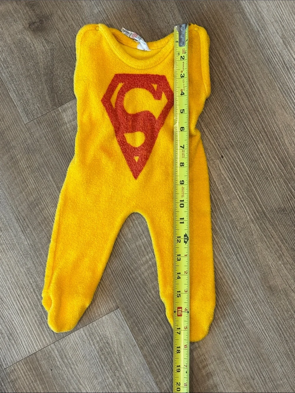 Vintage Stecke Baby One-Piece Superman Superhero Emblem 0-3 months